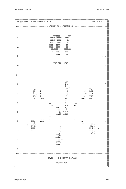 ASCII chapter-opening illustration inside The Dark Net